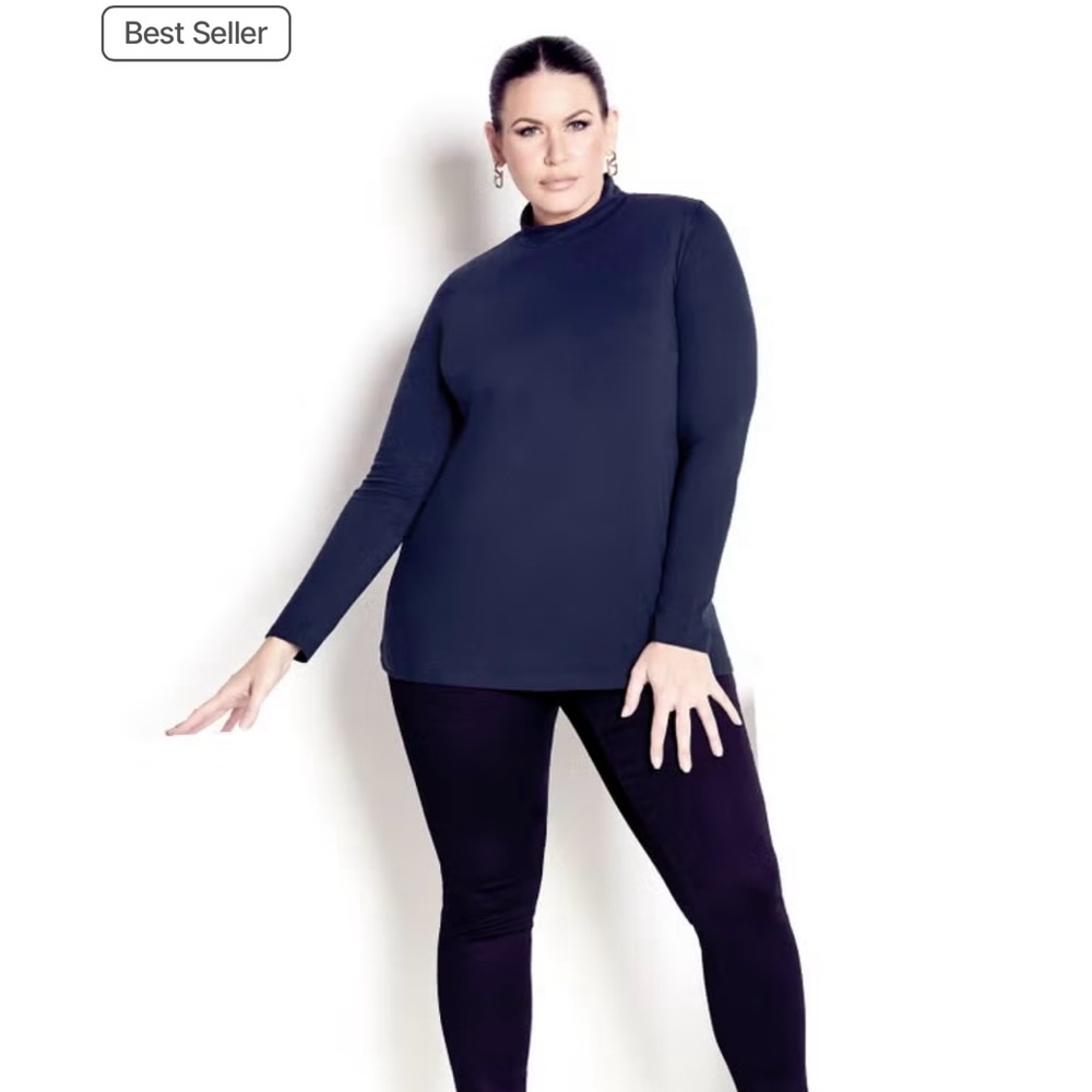 Avenue Organic Mock Neck Top